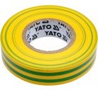 Yato Taśma elektroizolacyjna 15x0,13mm 20m PVC, izolacja-max 40kV żółto-zielona - YT-81593