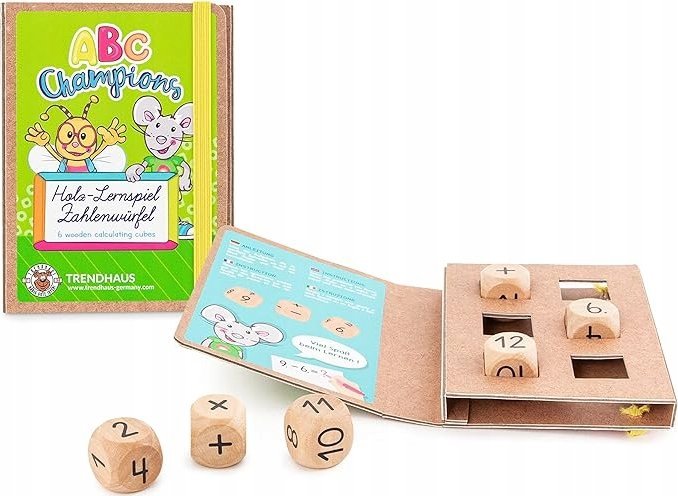 Goki TREND drewniane kości nauka liczenia 8/opak 956408