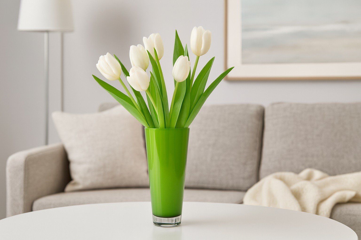 Wazon szklany 37 cm jasna zieleń Asa Glass