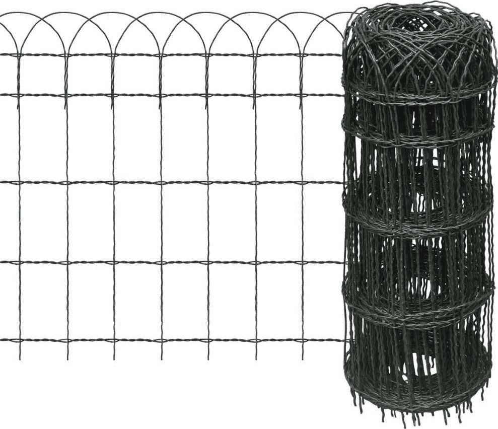 vidaXL Obrzeże ogrodowe, malowane proszkowo żelazo, 10x0,65 m