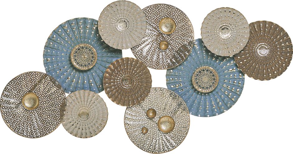 Beliani Dekoracja ścienna niebiesko-beżowa HASSIUM