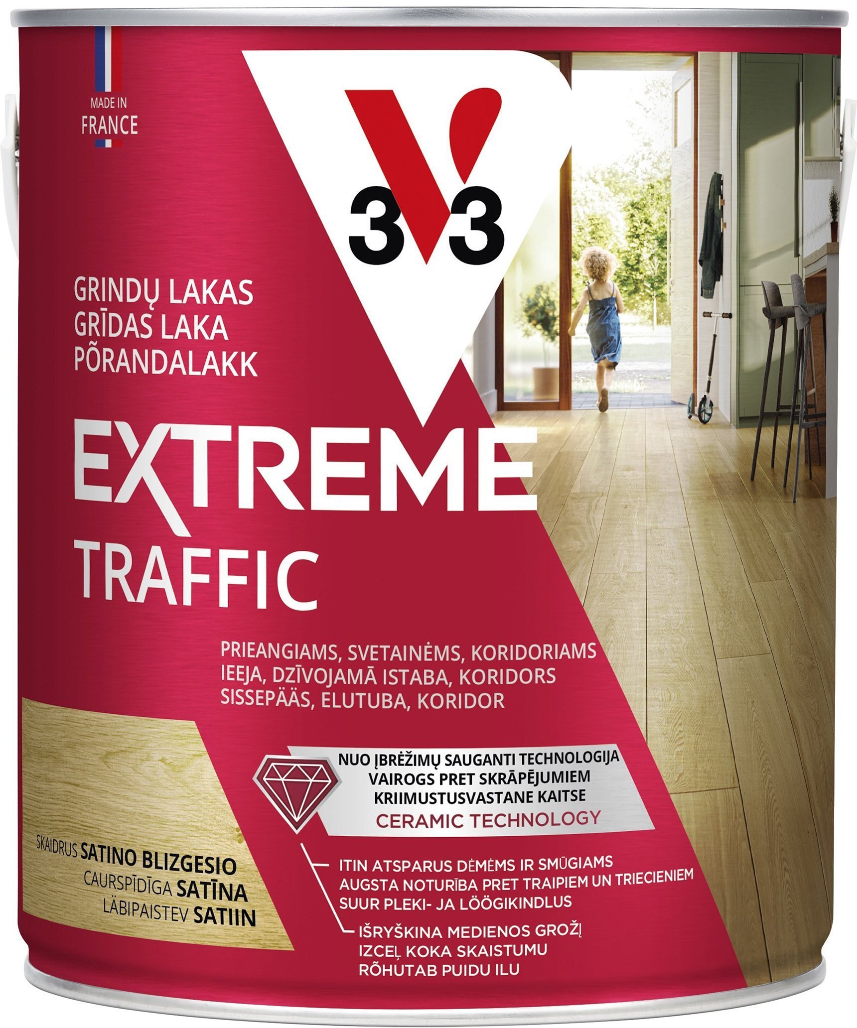 V33 SEMI MATTED FLOOR VARNISH COLOURLESS 2