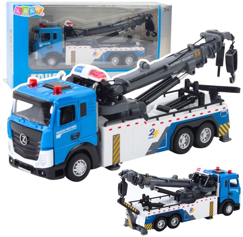 Pojazd Ciężarówka Z Wysięgnikiem Holownik Metalowa Kabina Światła Dźwięki