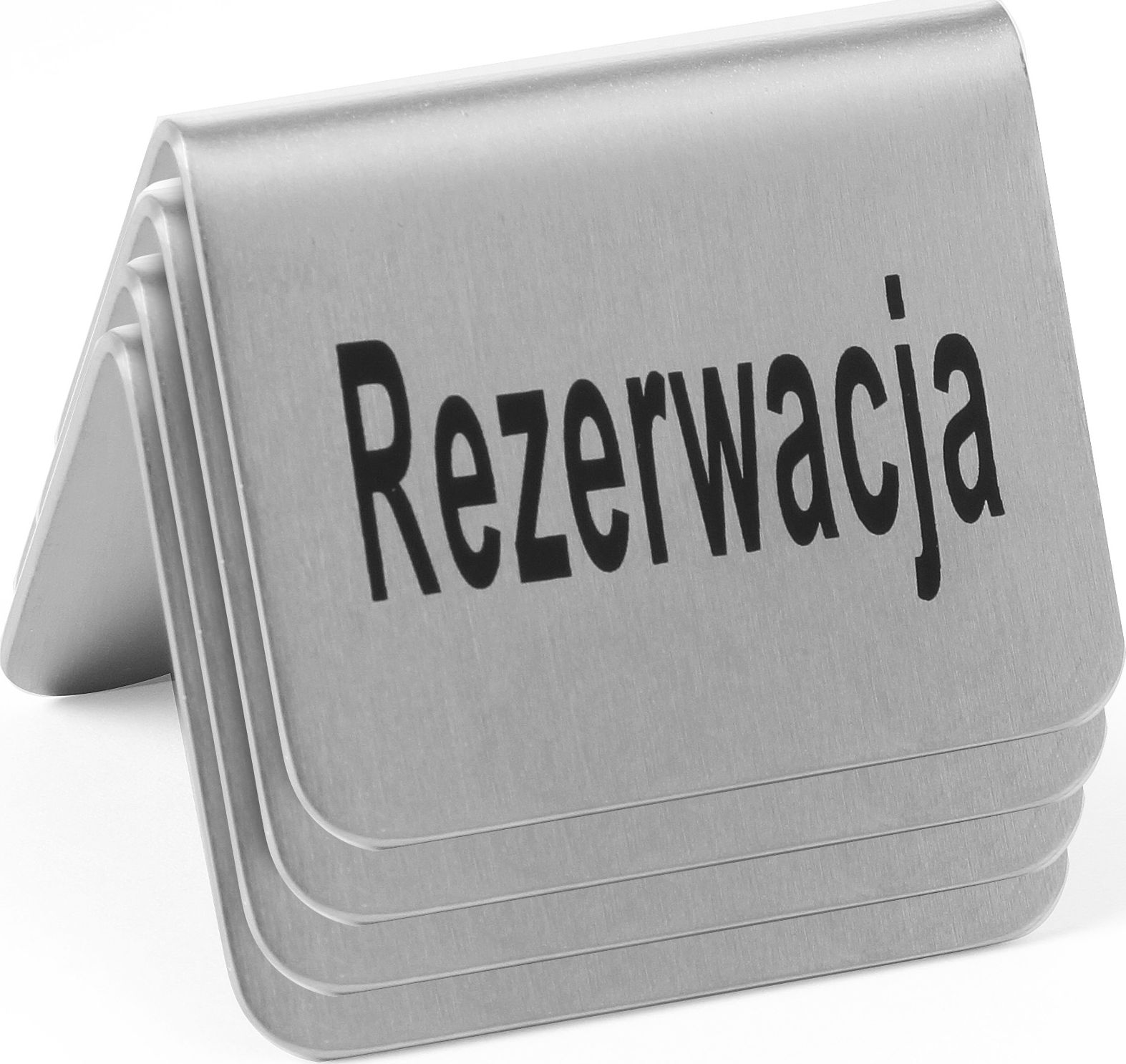 Hendi Tabliczka informacyjna REZERWACJA stal chromowa zestaw 4szt. - Hendi 663714 Tabliczka informacyjna REZERWACJA stal chromowa zestaw 4szt. - Hendi