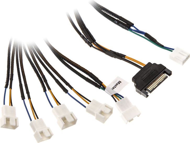 Akasa 4-pin - 4-pin x5, 0.45m, Czarny (AK-CBFA07-45)