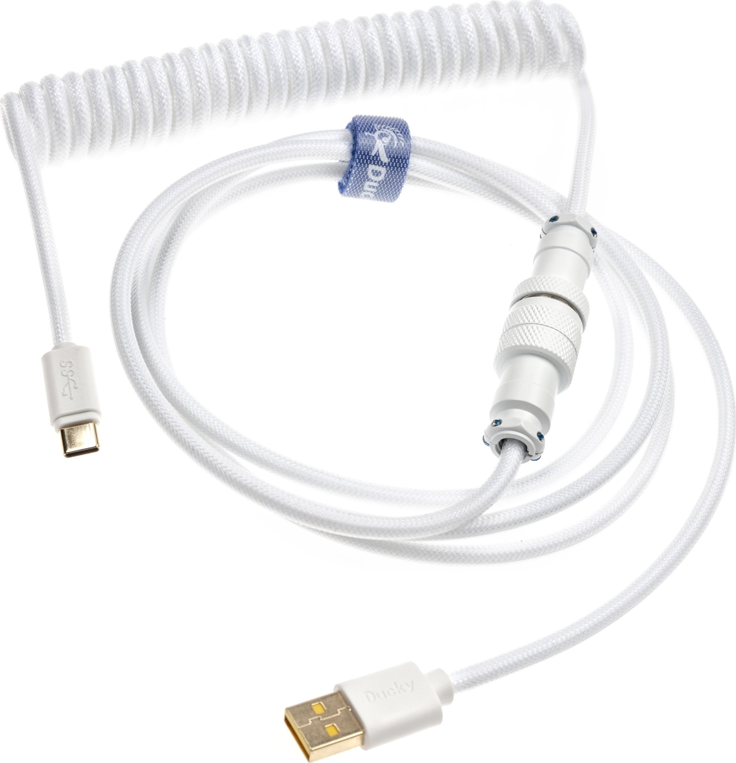 Ducky Ducky Coiled Cable - White Edition