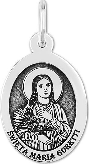 WĘC - Twój Jubiler Medalik srebrny z wizerunkiem Św. Marii Goretti