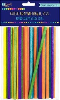 DP Craft Patyczki kreatywne DPCRAFT okrągłe kolorowe 15cm 50szt. Dalprint