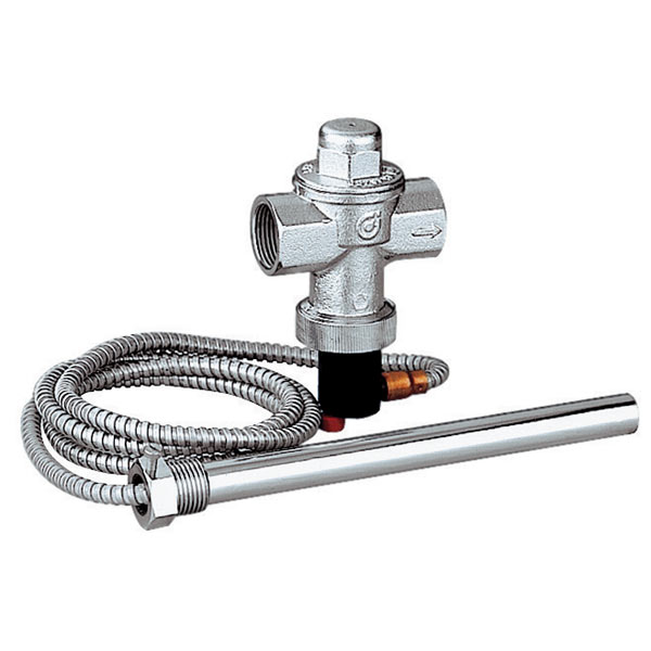 Caleffi Zawór bezpieczeństwa termicznego do kotłów na paliwa stałe, z podwójnym czujnikiem temperatury 3/4" (543513)