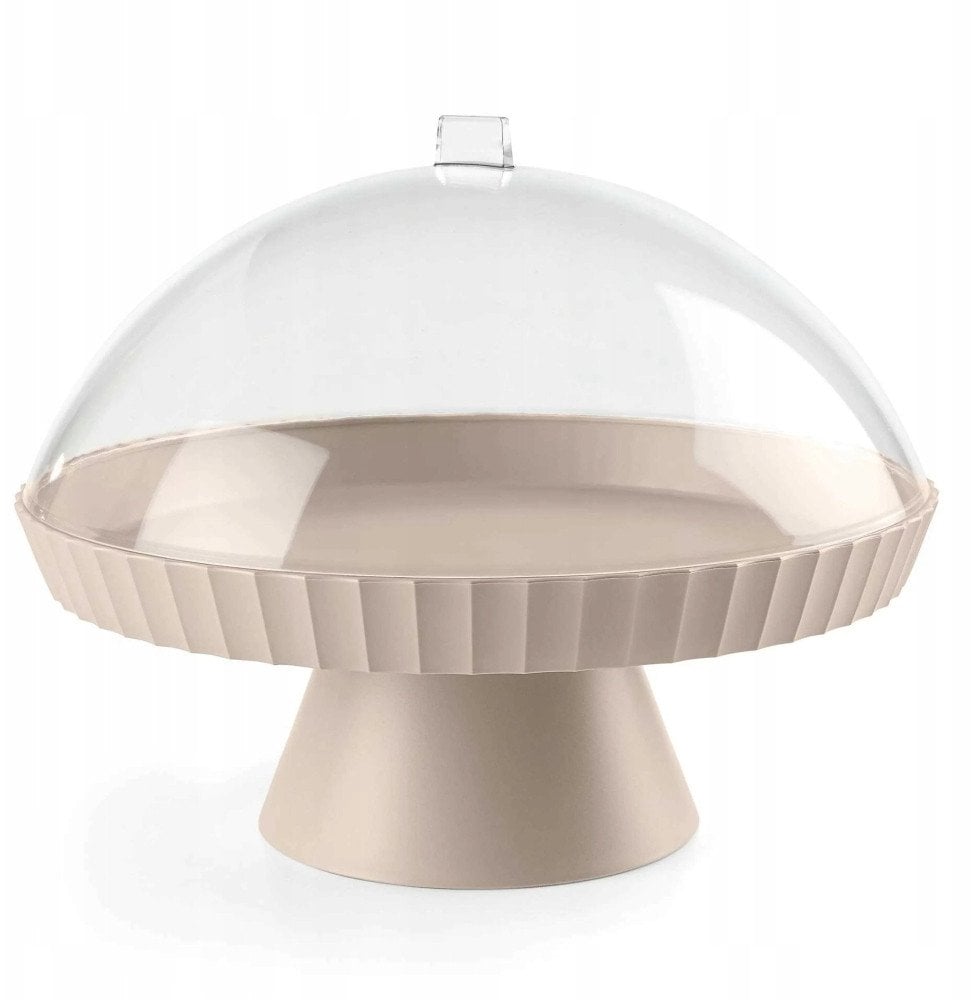 AGORA Patera do ciasta z pokrywą szaro-beżowy
