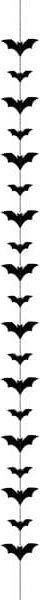 Party Deco Girlanda Nietoperze, czarny, 1.5m one size
