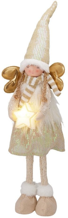 Dekoracja świąteczna Świecąca figurka świąteczna Anioł z gwiazdą