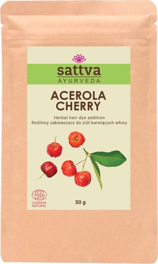 Sattva Zakwaszacz do henny i ziół barwiących Acerola Cherry 50g