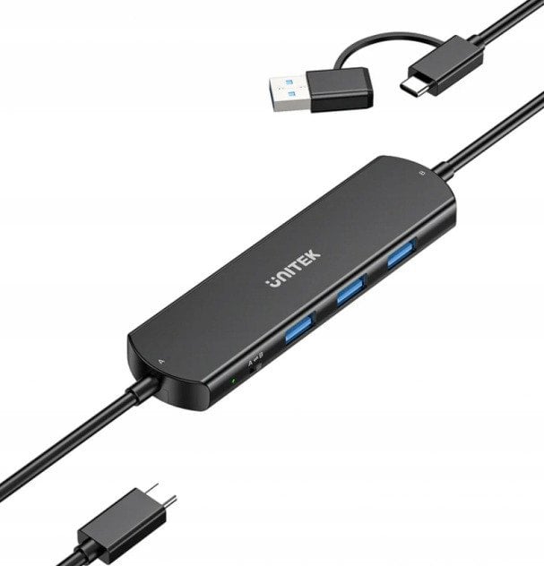 Unitek KVM Hub 10 Gbps – przełączanie między 2 hostami, 3×USB-A