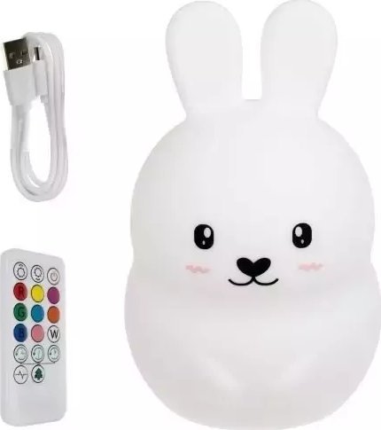 Iso Trade Lampka nocna RGB z pilotem - królik