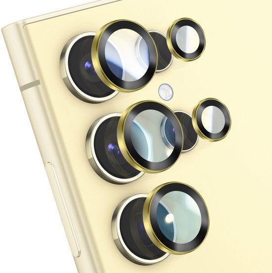 Szkło hartowane Forcell Premium do aparatu - do Samsung Galaxy S24 Ultra Żółty