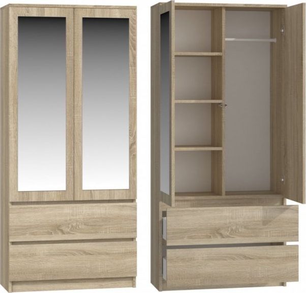 Topeshop SZAFA SS-90 LUSTRO - DĄB SONOMA