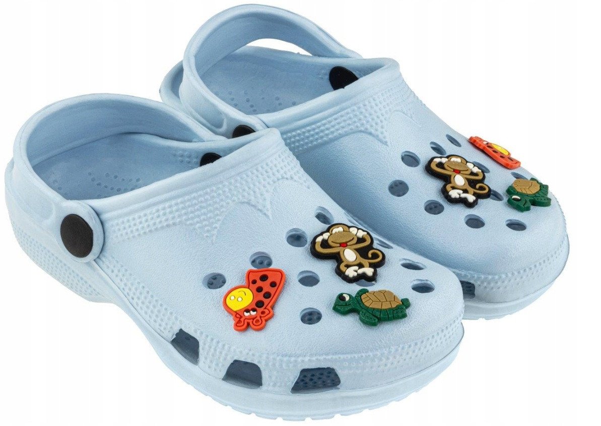 Clogi Dziecięce zwierzątka niebieskie rozm. 22