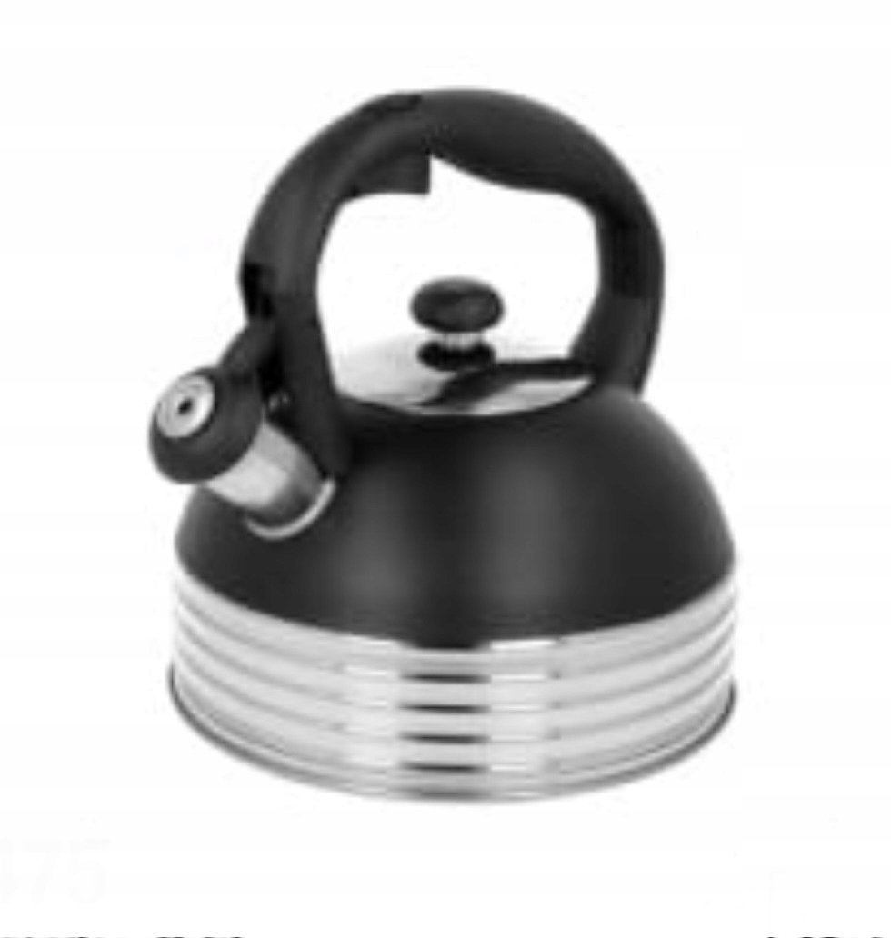 Brunbeste Czajnik stalowy z gwizdkiem na gaz indukcyjny matowy czarny 2.5L