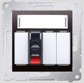 Kontakt-Simon Gniazdo głośnikowe SIMON54 pojedyncze antracyt - DGL31.01/48