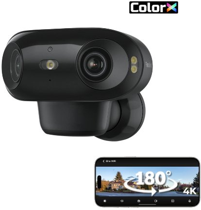 Kamera Reolink Argus 4 PRO CX czarny WIFI 4K 8 Mpx | Detekcja osób, pojazdów i zwierząt | Akumulator | Kamera Bezprzewodowa Wifi