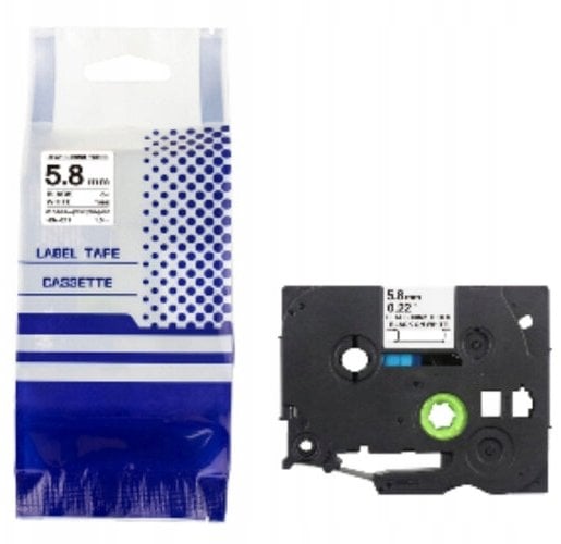 Rurka termo BROTHER HSE-211BY 6mm x 1,5m czarny na żółtym zamiennik