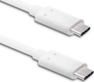 Kabel USB Qoltec USB-C - USB-C 1 m Biały (1_789356)