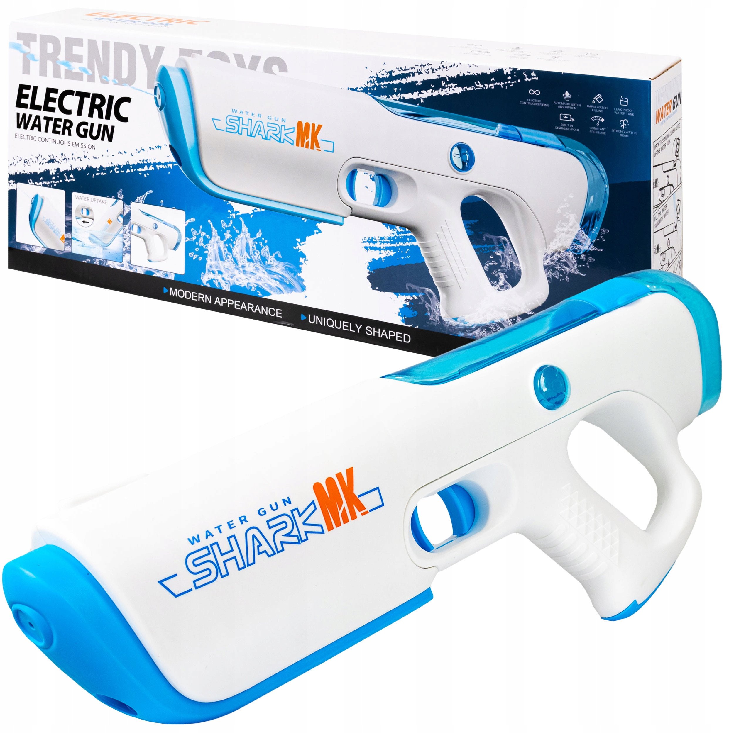 Pistolet Na Wodę Na Akumulator Karabin Wodny Sikawka Miotacz Duży Zasięg