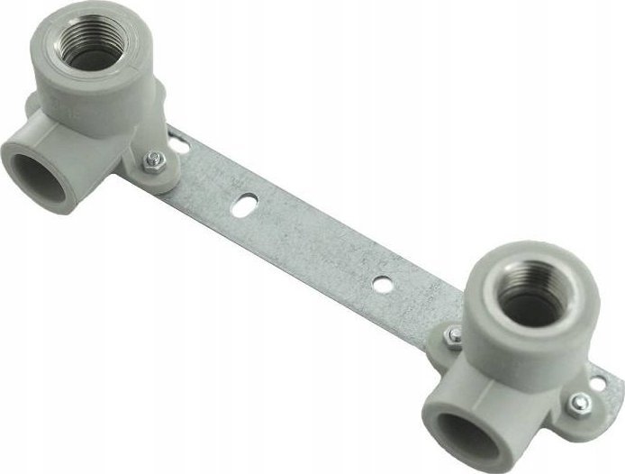 Detal-met Kolano GW z wieszakiem 20x1/2 z płytką montażową rozstaw 150mm [5] płytka aluminiowa