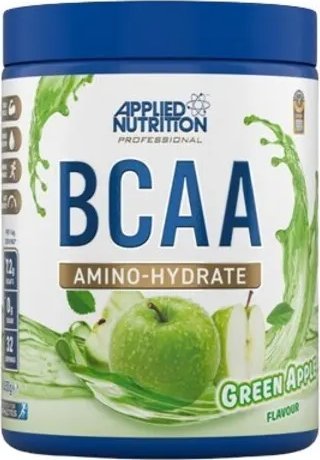 Applied Nutrition - Aminokwasy, BCAA Amino-Hydrate, Zielone Jabłko, Proszek 450g