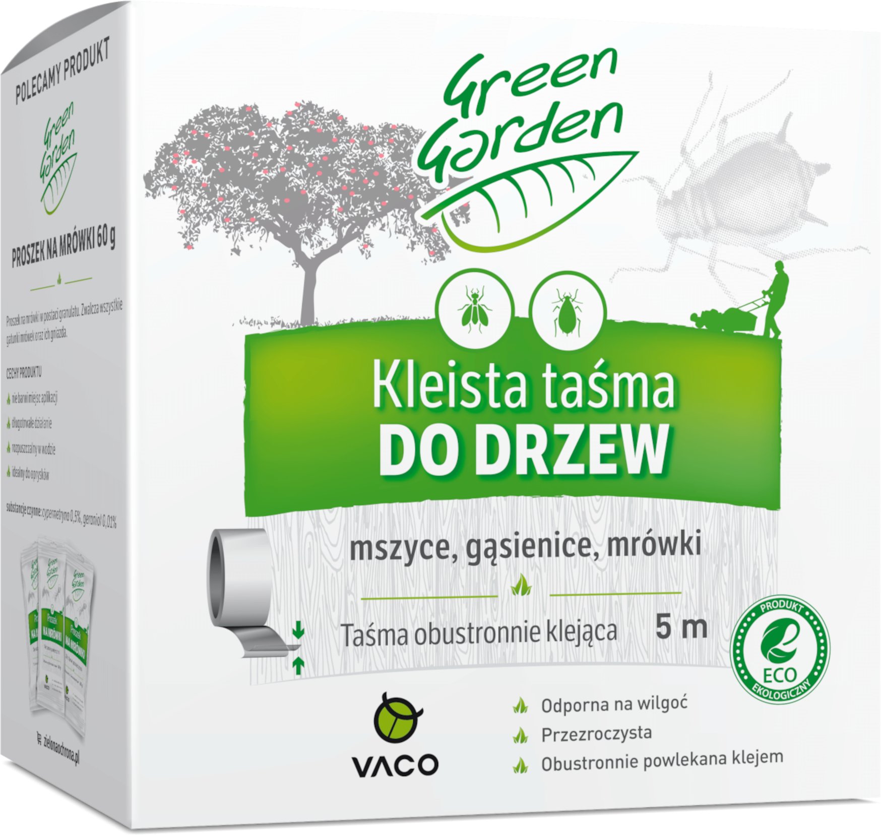 Lep na mrówki i muchy do drzew Taśma kleista 5m VACO GREEN GARDEN