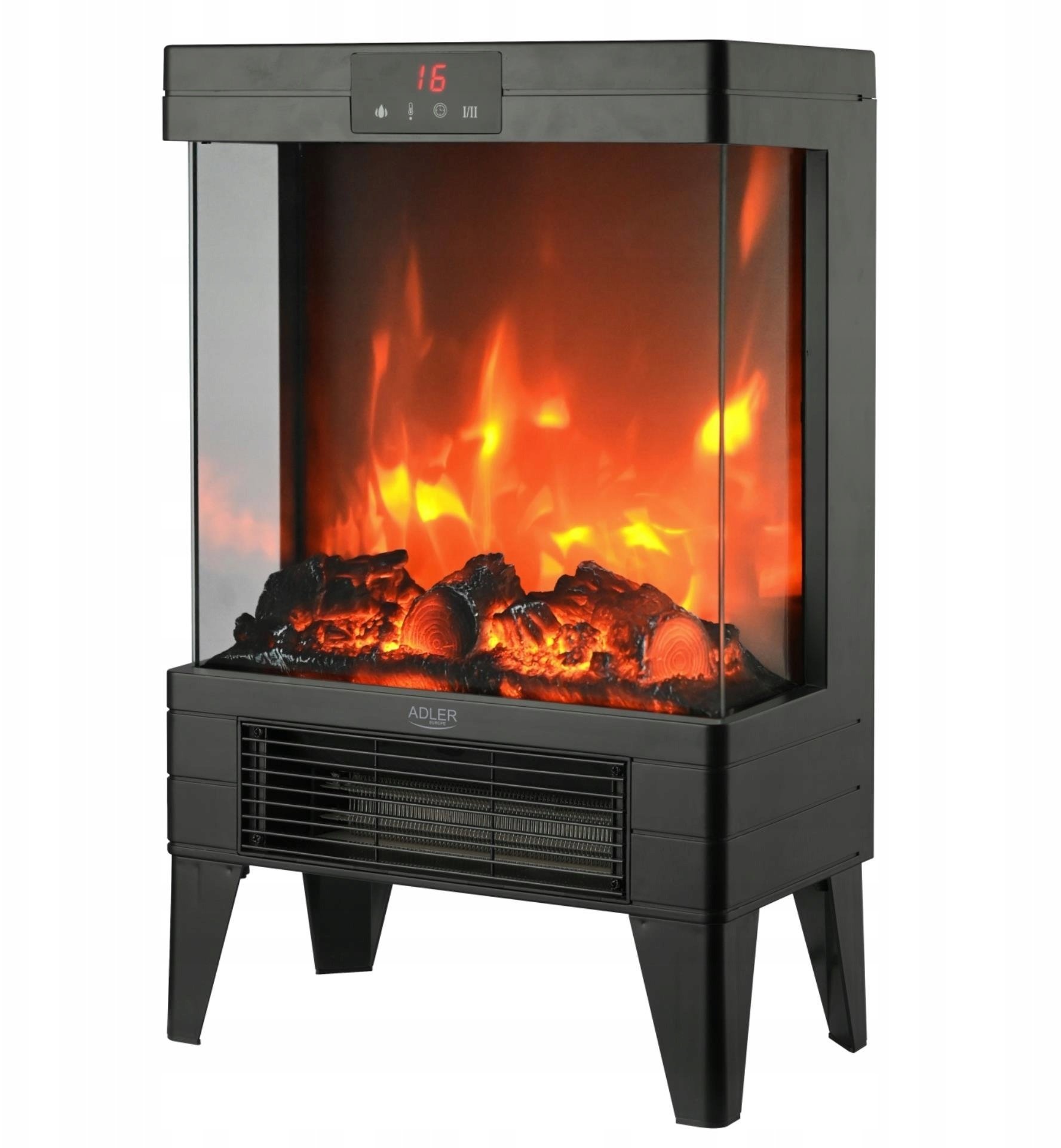 Adler AD 7755 Kominek elektryczny z pilotem 2000W 5905575910066