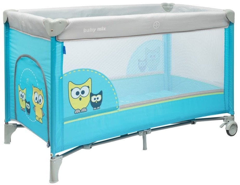 BM ŁÓŻECZKO TURYSTYCZNE JEDNOPOZIOMOWE NIEBIESKA SOWA 5902216907133