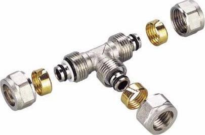 TRÓJNIK PEX-AL-PEX CHROM 16*16*16 POTRÓJNY