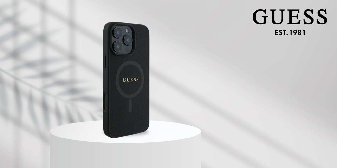 Guess GUHMP16MPSAHMCK iPhone 16 Plus 6.7" czarny/black hardcase Saffiano Classic Logo MagSafe