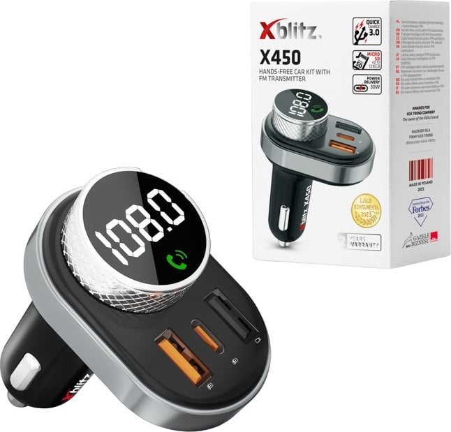 Zestaw głośnomówiący Xblitz Zestaw głośnomówiący Xblitz X450 Bluetooth