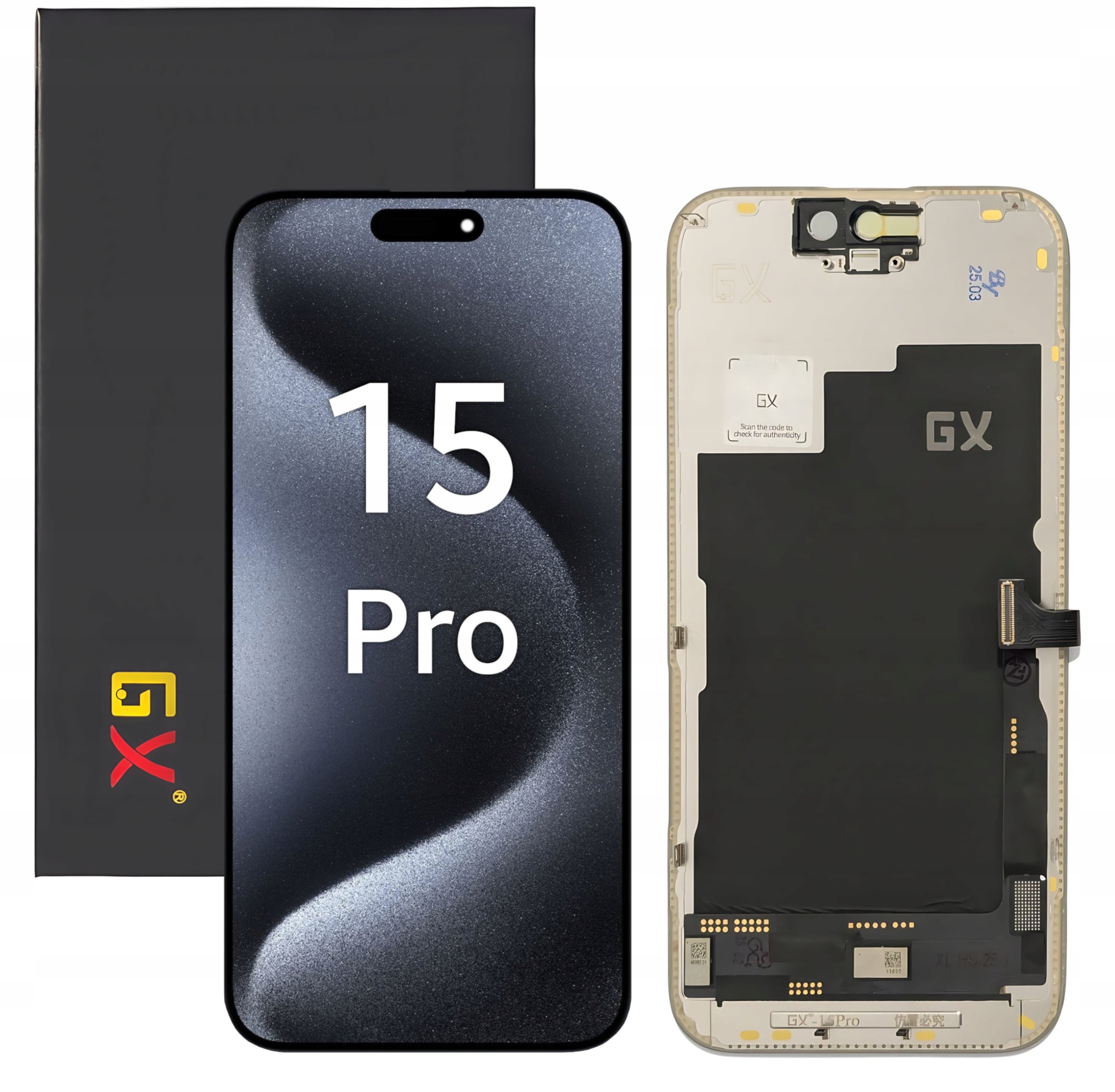 WYŚWIETLACZ EKRAN LCD DO APPLE IPHONE 15 PRO GX OLED A2848 A3101 A3102