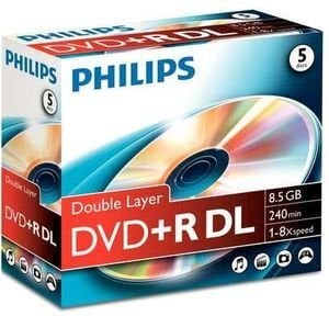 PHILIPS DVD+R DL 8.5GB JEWEL CASE
