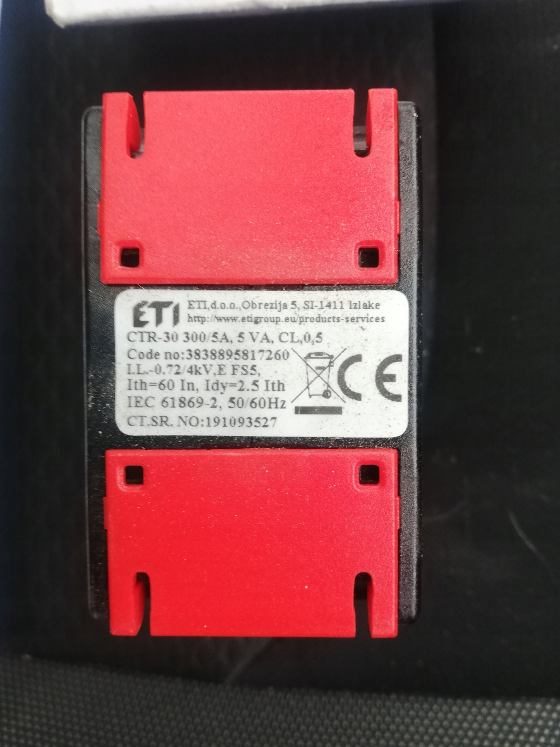 Przekładnik prądowy CTR-30 300/5 10VA CL.0,5 004805510