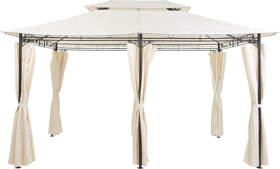 Beliani Pawilon ogrodowy 300 x 400 cm beżowy COLOS