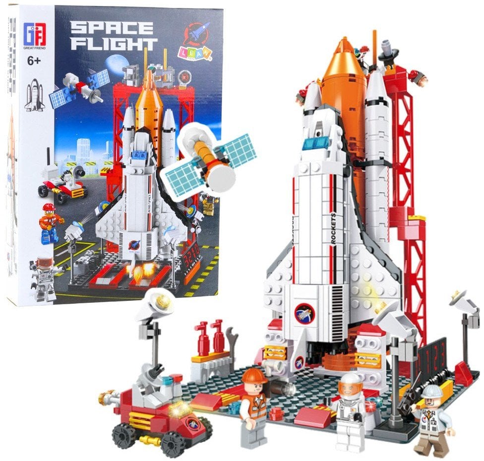 Klocki Konstrukcyjne Statek Kosmiczny Rakieta Stacja 512 el.