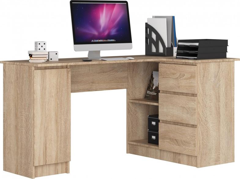 Biurko Fabryka Mebli Akord B20 Jasnobrązowe 155 cm x 85 cm