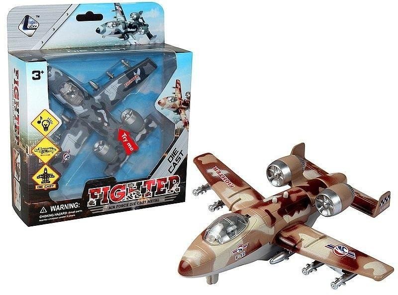 Samolot metalowy światło i dźwięk