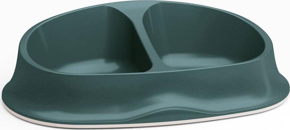 Zolux STEFANPLAST Miska dla psa lub kota Chic plastikowa podwójna zielona 2x250 ml