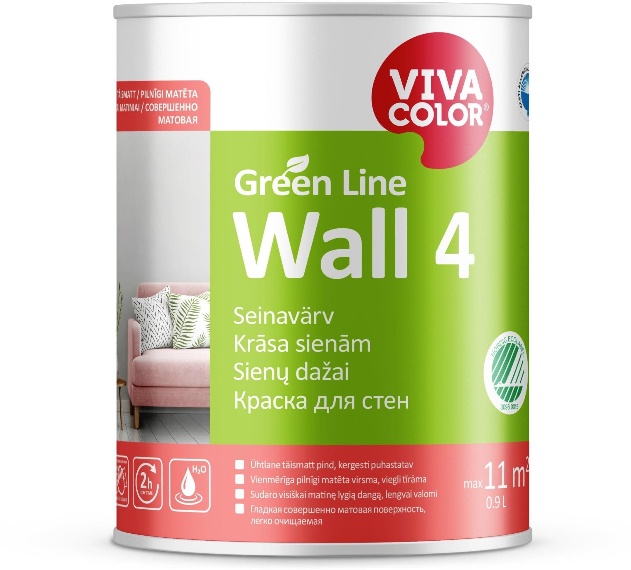 VivaColor PAINTGREEN LINE WALL 4 A 0,9L