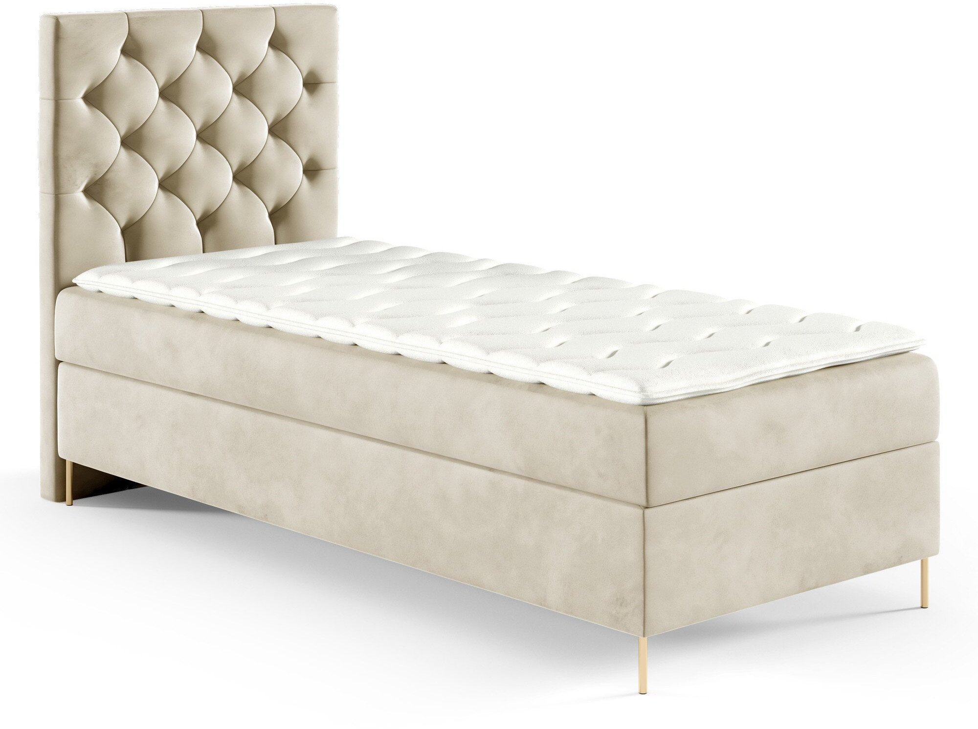 Łóżko kontynentalne Sara Box 90x200 z nogami riviera 21