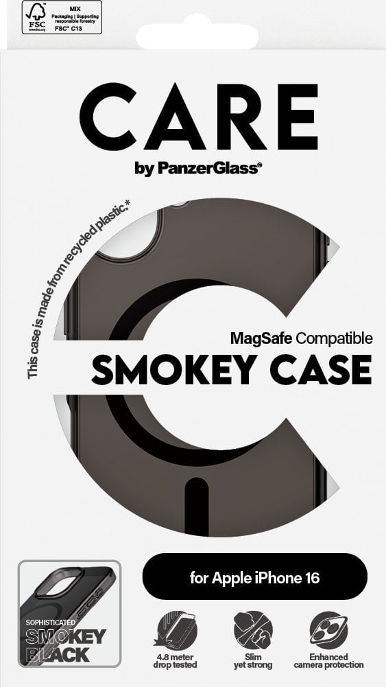 PanzerGlass CARE by PanzerGlass Flagship Case iPhone 16 6.1" dymny/smokey MagSafe 1349