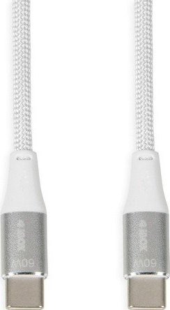 Kabel USB iBOX USB-C - USB-C 1 m Biały (IKUTC1W)