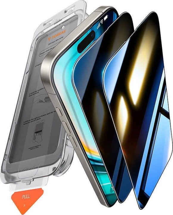 Torras Szkło prywatyzujące Torras Install Master Privacy dla iPhone 16 ProMax