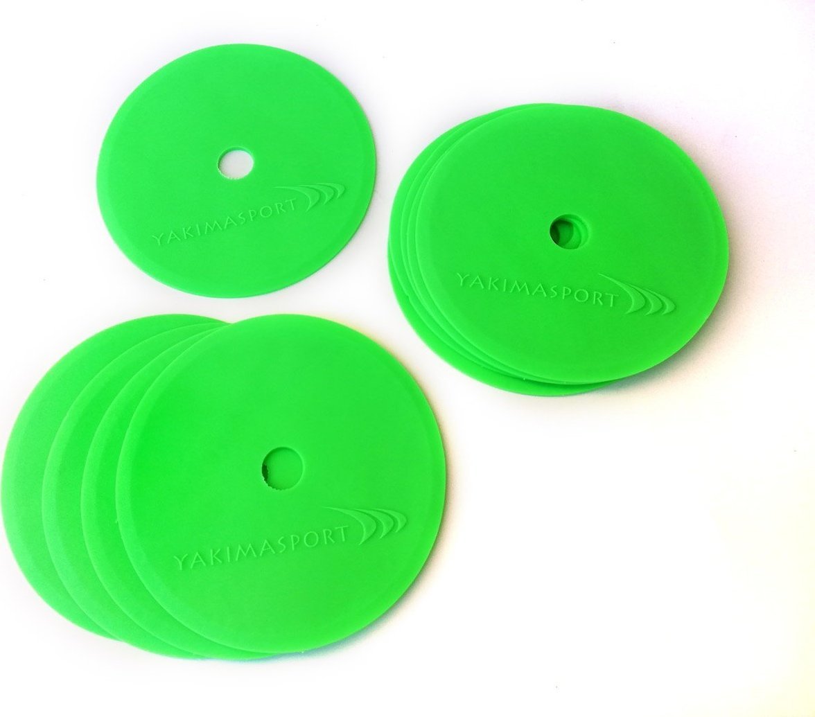 YakimaSport Znaczniki pola płaskie (maty znakujące) - zestaw 10 szt. zielone